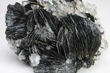 Quartz Crystals On Sparkling Bladed Hematite - Lechang Mine #226002-3